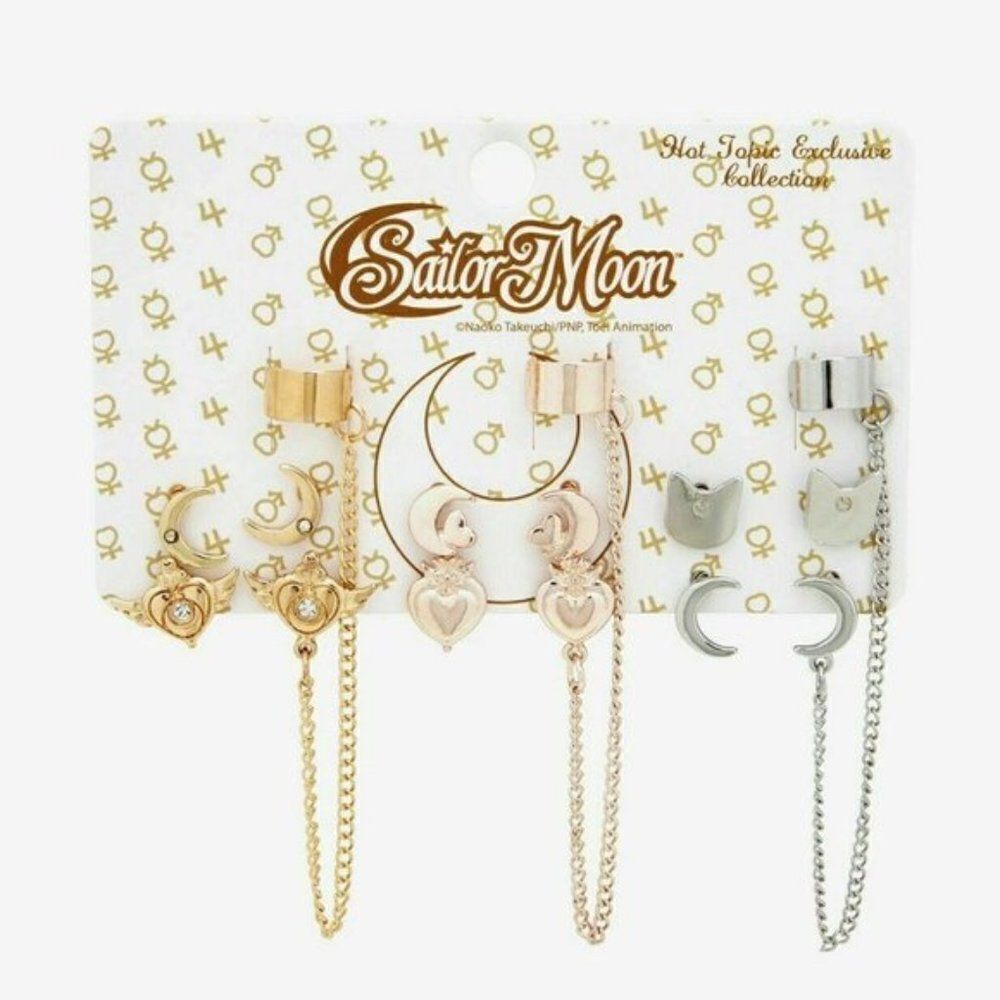 6x Sailor moon Cuff Earring Set
